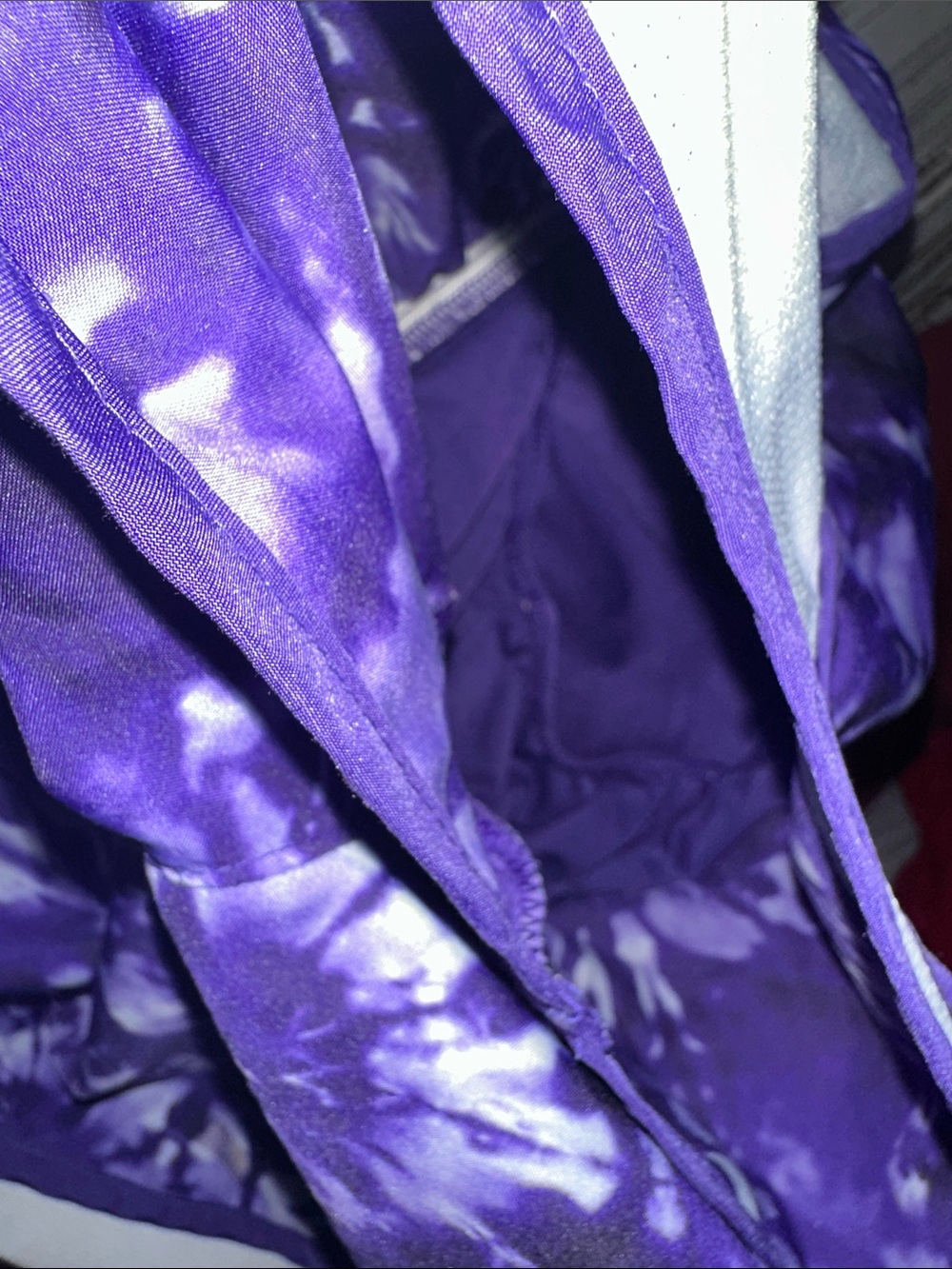 Nike Purple Tie-Dye Athletic Shorts small drawstring lined inside like new - Picture 6 of 7